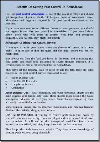 Pest Control Services in Ahmedabad Effective Solutions