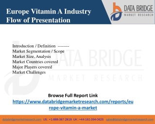 Europe Vitamin A Industry