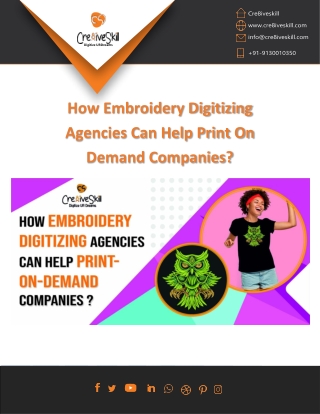 Benefits Of Embroidery Digitizing Agencies For Print On Demand Companies