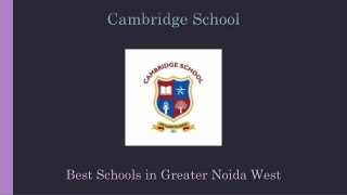 Best Schools in Greater Noida West