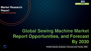 Sewing Machine Market Worth US$ 8,502.7 million by 2030