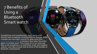 7 Benefits of Using a Bluetooth Smart watch