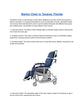 Barton Chair in Tavares, Florida