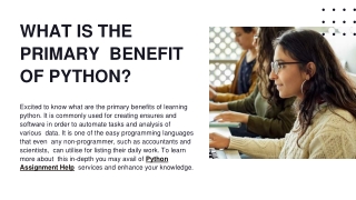 What is the primary benefit of Python