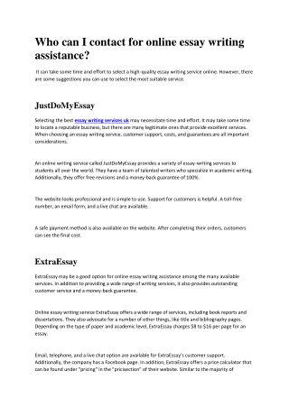 Who can I contact for online essay writing assistance