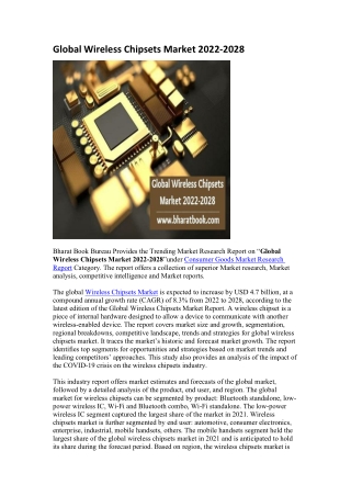 Global Wireless Chipsets Market 2022-2028
