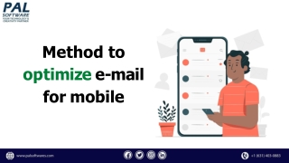 Method to optimize email for mobile
