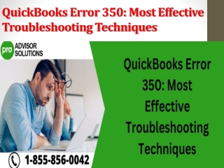 QuickBooks Error 350 Most Effective Troubleshooting Techniques