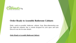 Order Ready to Assemble Bathroom Cabinets | Buycabinetstoday.com