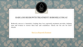 Hair Loss Regrowth Treatment  Bobooils.com.au