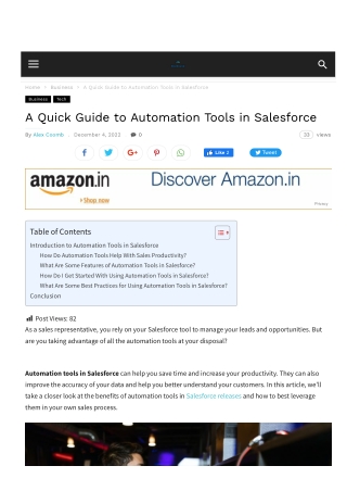 A Quick Guide to Automation Tools in Salesforce