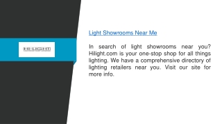 Light Showrooms Near Me  Hilight.com