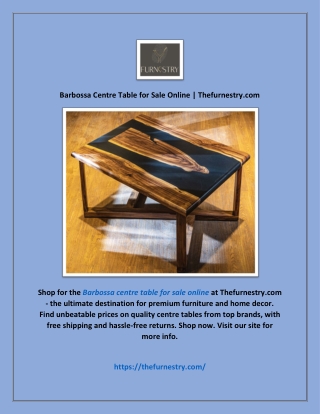 Barbossa Centre Table for Sale Online | Thefurnestry.com