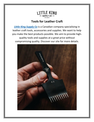 Tools for Leather Craft