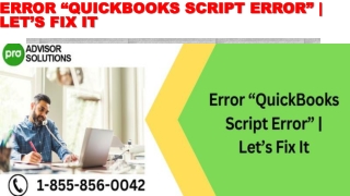 Error QuickBooks Script Error  Let’s Fix It