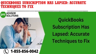 QuickBooks Subscription Has Lapsed Accurate Techniques to Fix