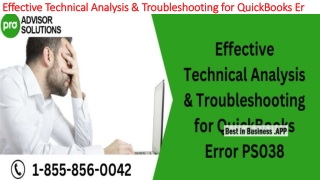 An easy way to quickly fix QuickBooks Error PS038