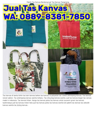 Ô889-8౩8l-ᜪ85Ô (WA) Tas Sandang Pria Kanvas Jual Tas Kanvas Murah