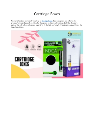Cartridge Boxes