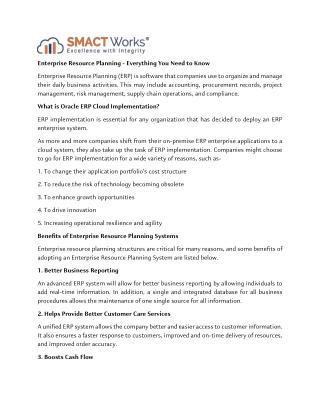 Enterprise Resource Planning - Everything You Need to Know