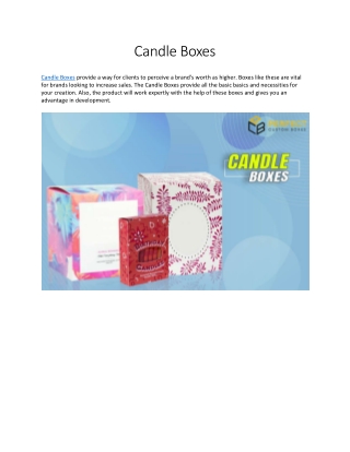 Candle Boxes