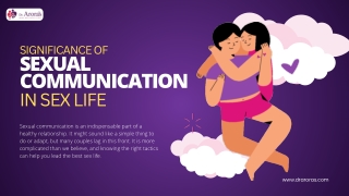 Significance of Sexual communication in Sex Life