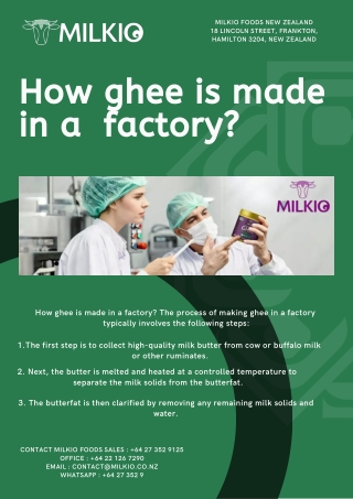 How ghee is made in a factory