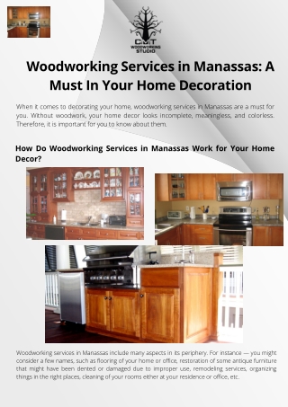 Woodworking Services Experts in Manassas