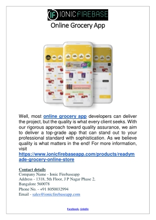 Online Grocery App