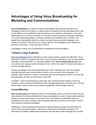Advantages of Using Voice Broadcasting for Marketing and Communications.docx