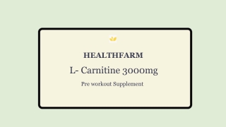HealthFarm L- Carnitine 3000mg at best price in India