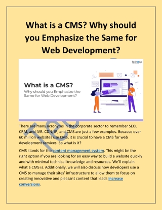 What is a CMS