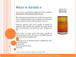 Arthri D- Best supplement for joint pain