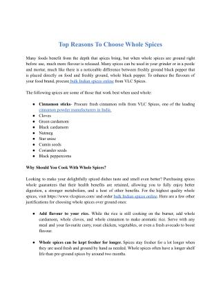 Top Reasons To Choose Whole Spices.docx