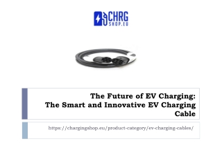 The Future of EV Charging: The Smart and Innovative EV Charging Cable