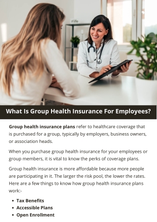 What Is Group Health Insurance For Employees