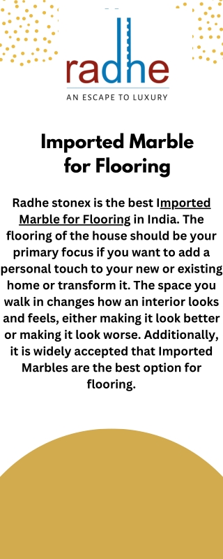 Imported Marble for Flooring