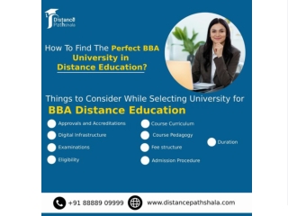 How To Find The Perfect BBA University in Distance Education?