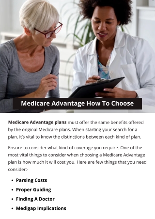 Medicare Advantage How To Choose