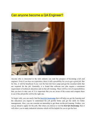 Can anyone become a QA Engineer?