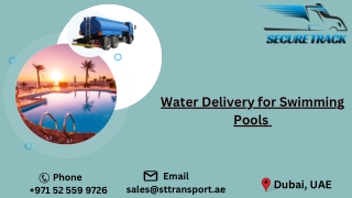 Water Delivery for Swimming Pools | STtransport
