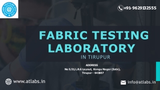 Fabric Testing Laboratory in Tiruppur Tamilnadu