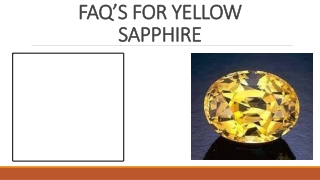 Frequently Asked Questions and Answers About Yellow Sapphire