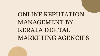 _Online Reputation Management by Kerala Digital Marketing Agencies