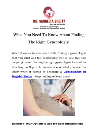 Gynecologist in Waghbil Thane Call- 7977412156