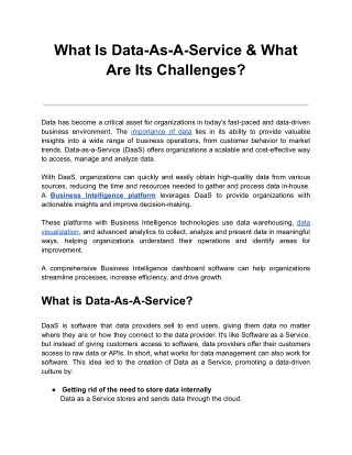 What Is Data-As-A-Service & What Are Its Challenges_