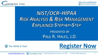 NIST/OCR Step-by-Step Guide to HIPAA Risk Analysis and Management