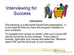 Interviewing for Success