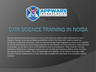 DATA SCIENCE TRAINING IN NOIDA
