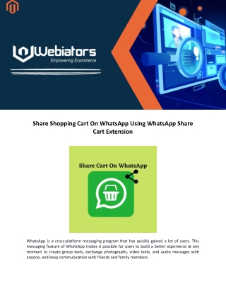 Share Shopping Cart On WhatsApp Using WhatsApp Share Cart Extension.